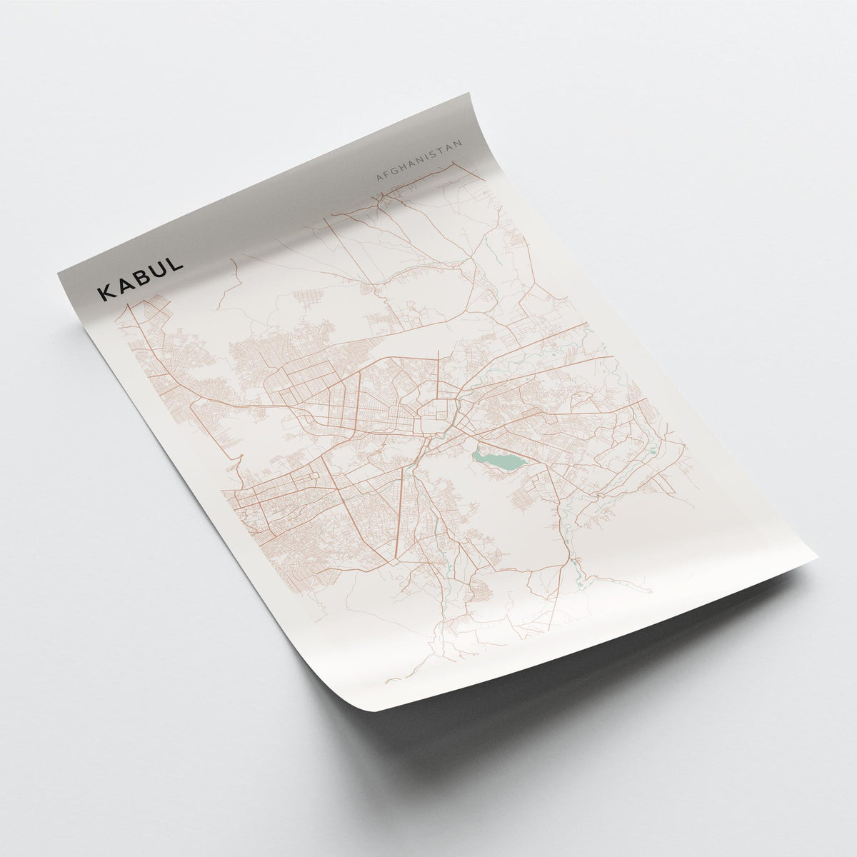 kabul, afghanistan map poster - image 4