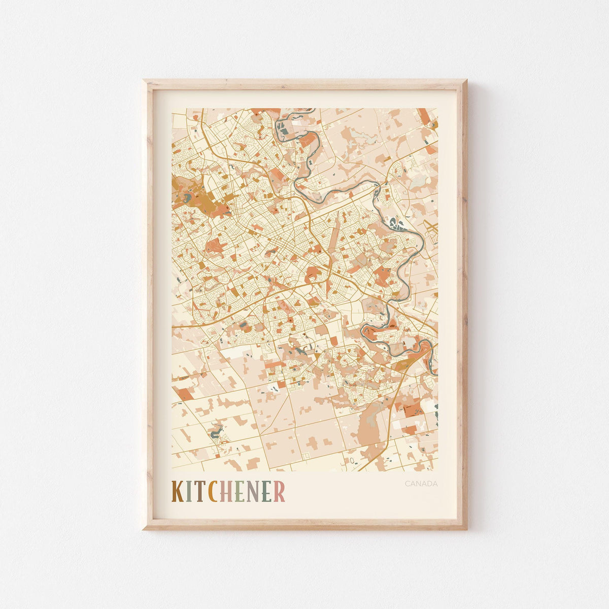 kitchener, ontario map poster - image 1
