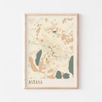 astana, kazakhstan map poster - image 1