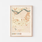 abbotsford, british columbia map poster - image 1