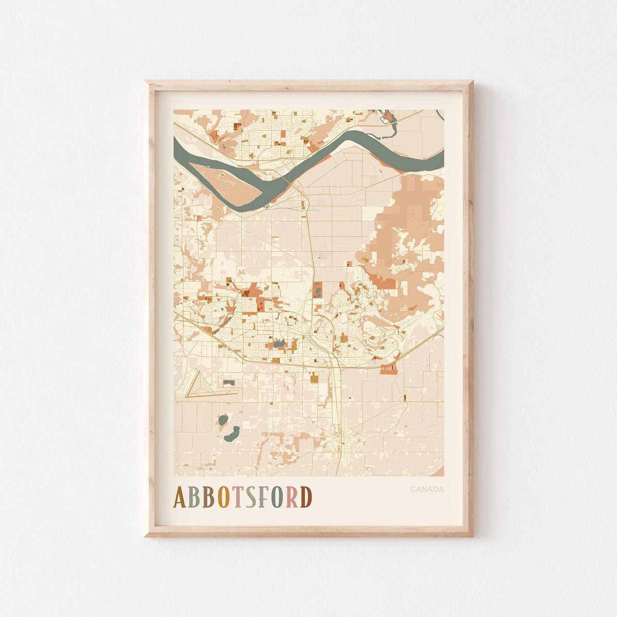 abbotsford, british columbia map poster - image 1