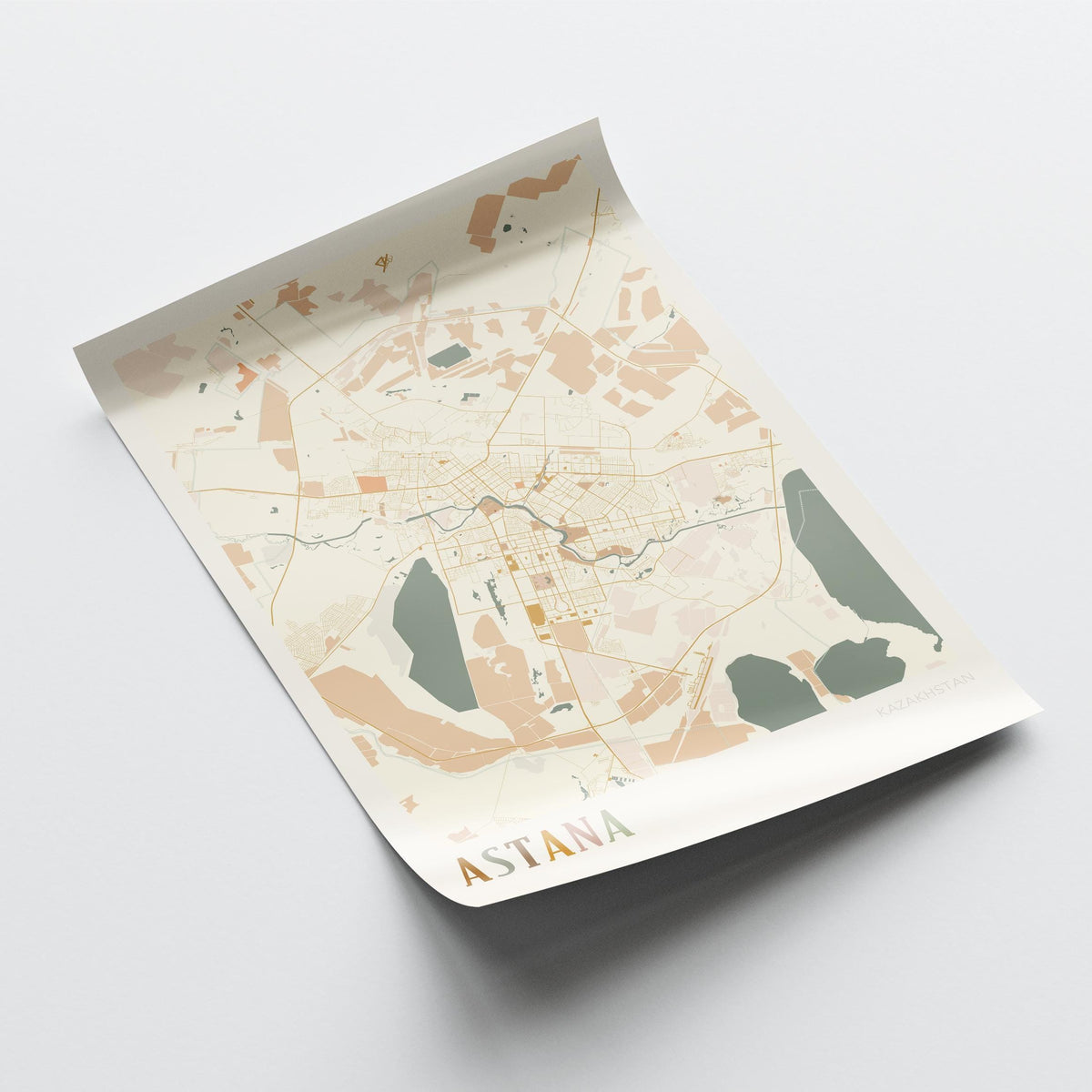astana, kazakhstan map poster - image 4
