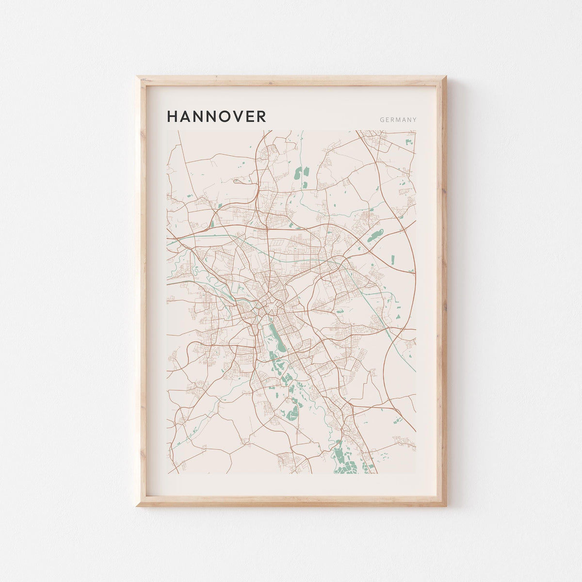 hannover germany map poster - image 1