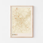 amman, jordan map poster - image 1