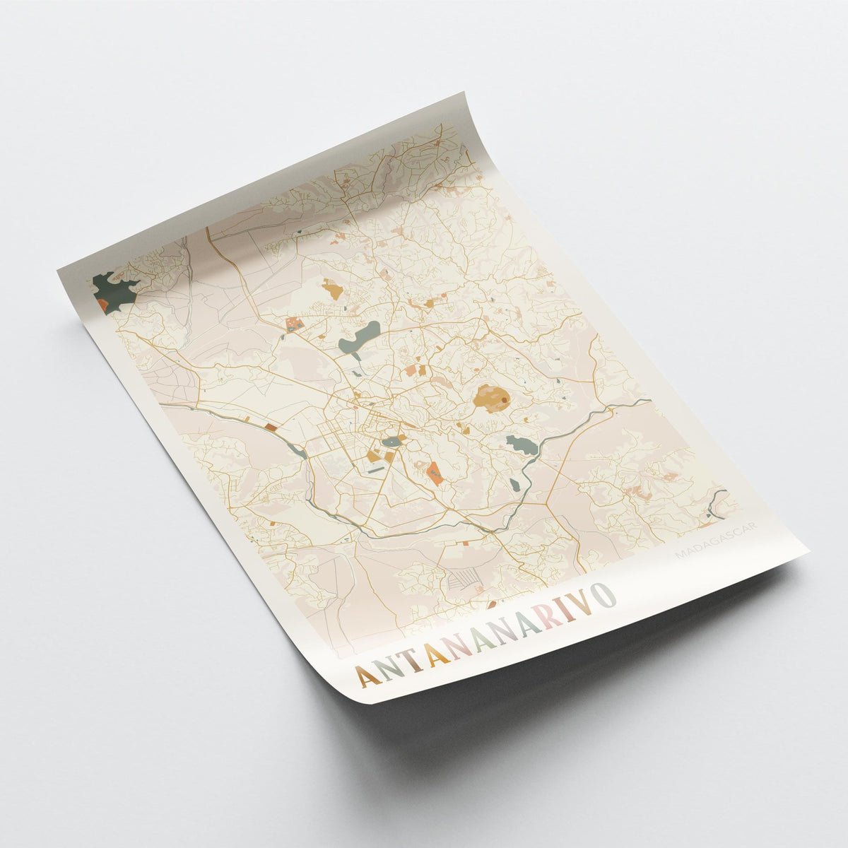 antananarivo, madagascar map poster - image 3