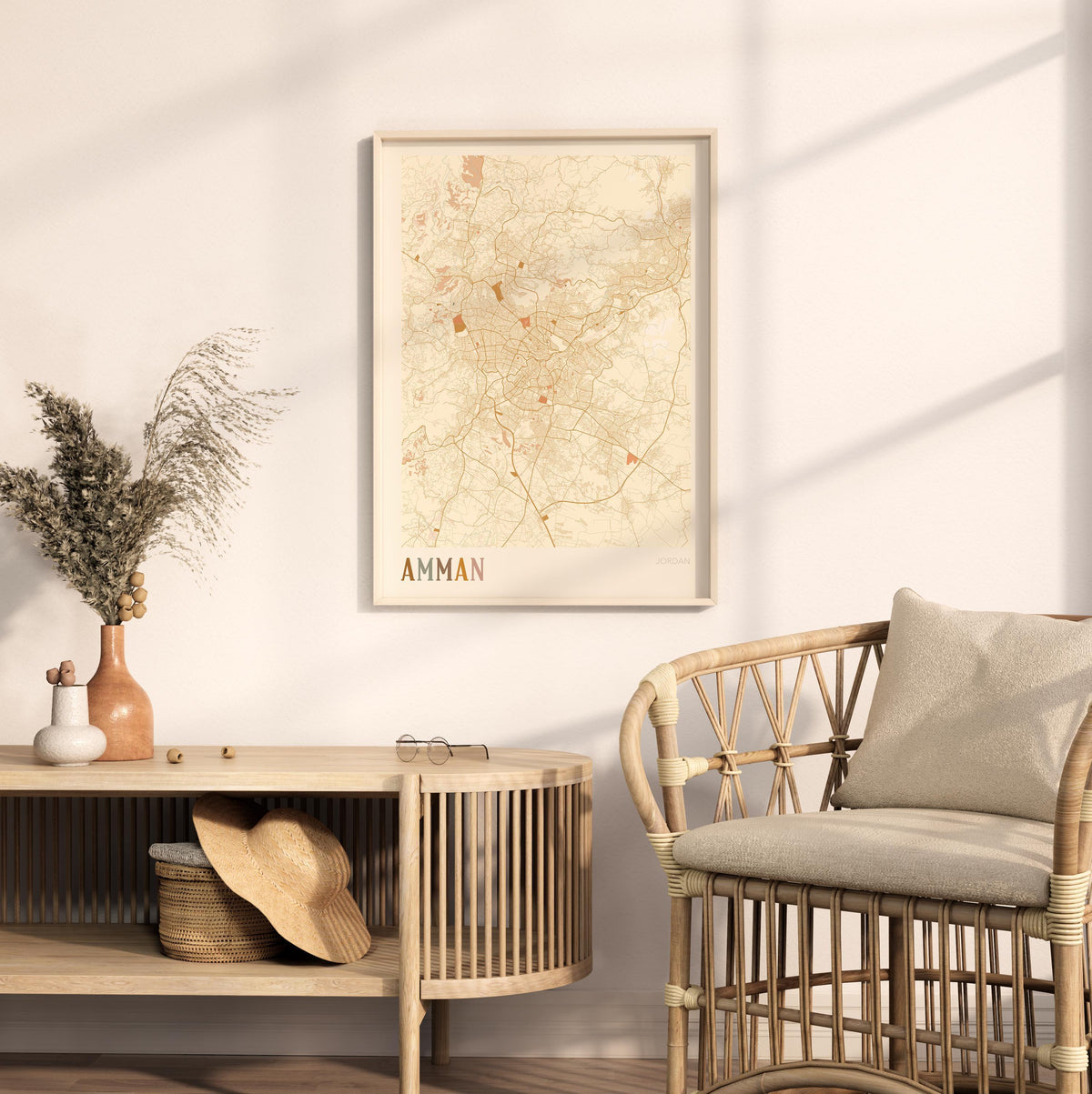 amman, jordan map poster - image 3