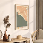 cinque terre italy map poster - image 2