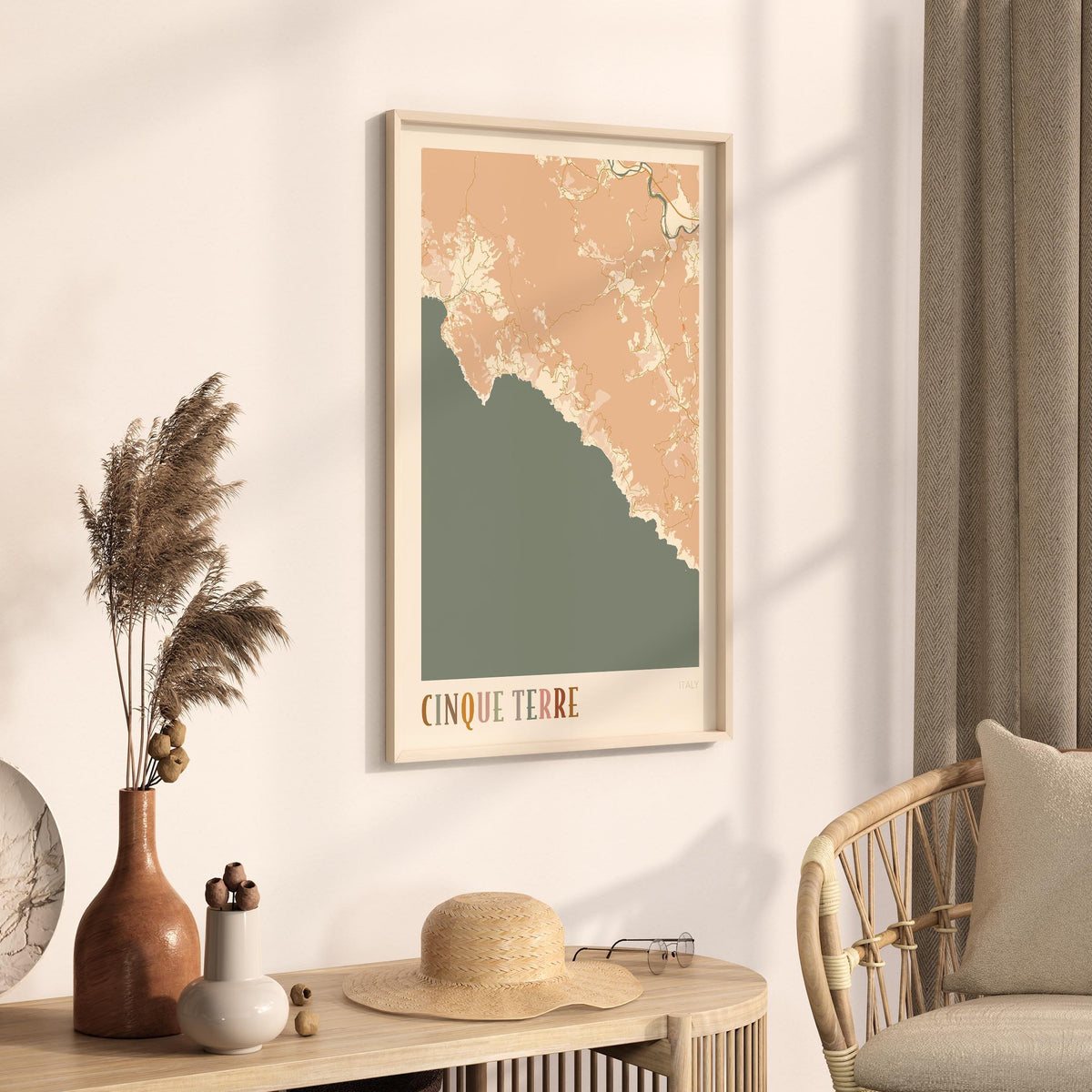 cinque terre italy map poster - image 2