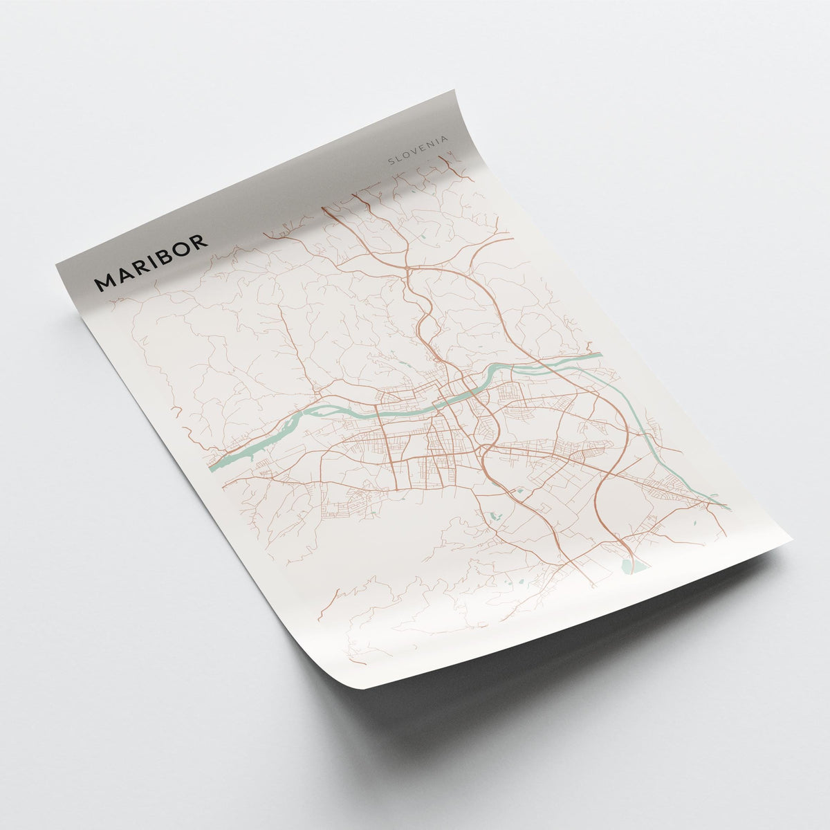maribor slovenia map poster - image 4
