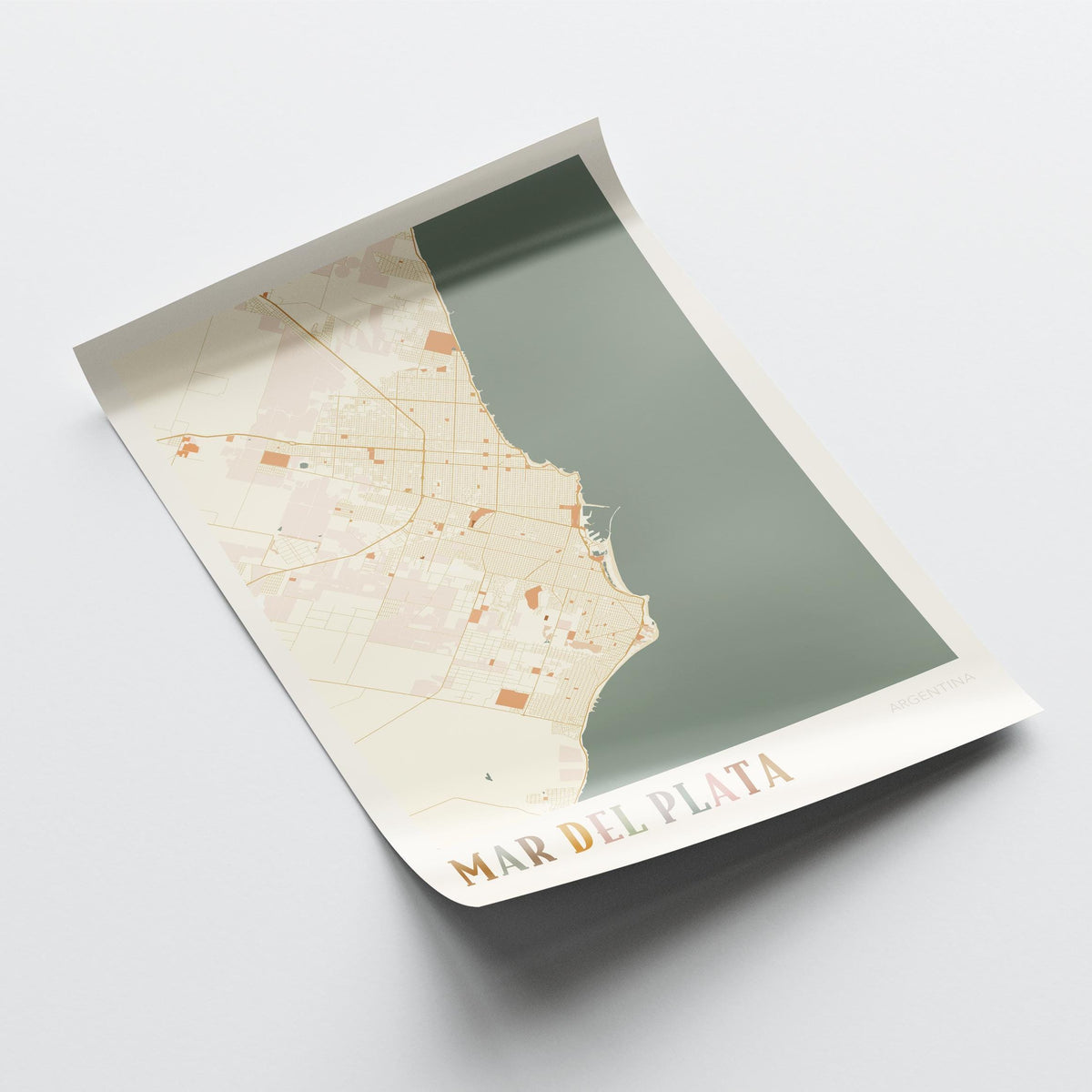mar del plata, argentina map poster - image 4