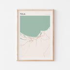 tela, honduras map poster - image 1