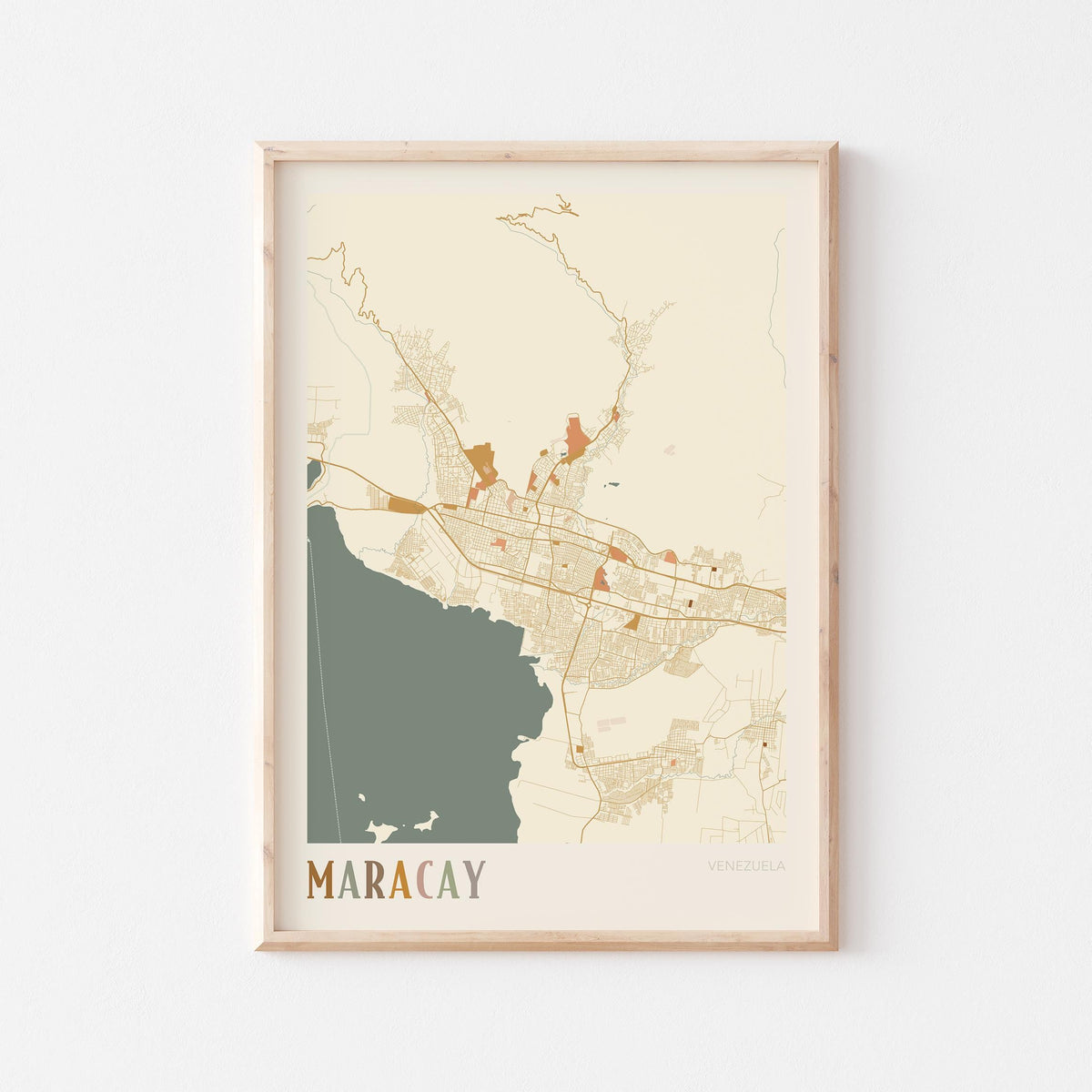maracay, venezuela map poster - image 1