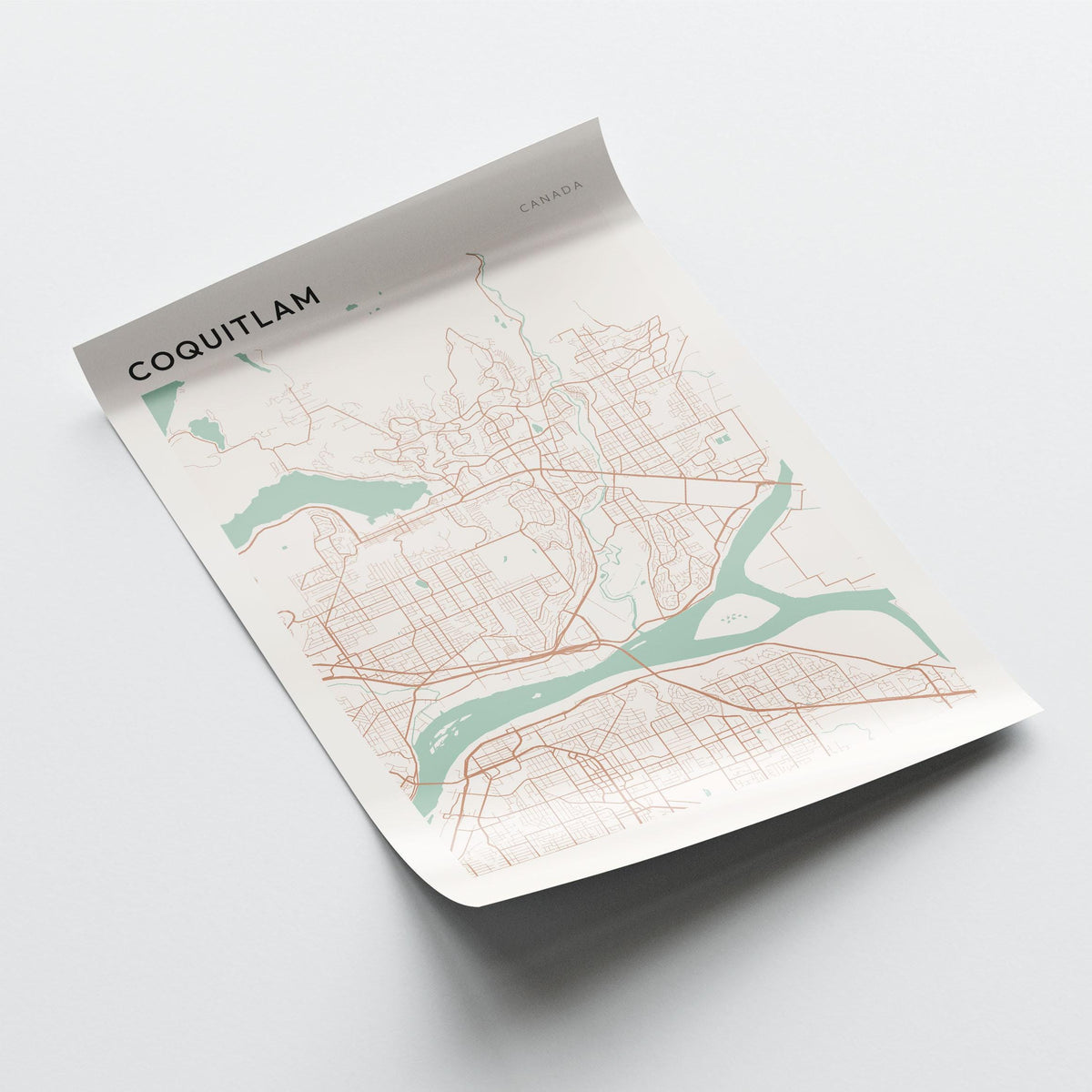 coquitlam, british columbia map poster - image 3