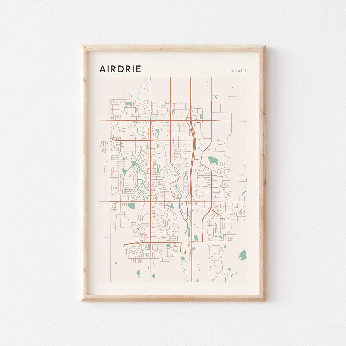 airdrie, alberta map poster - image 1