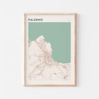 palermo italy map poster - image 1