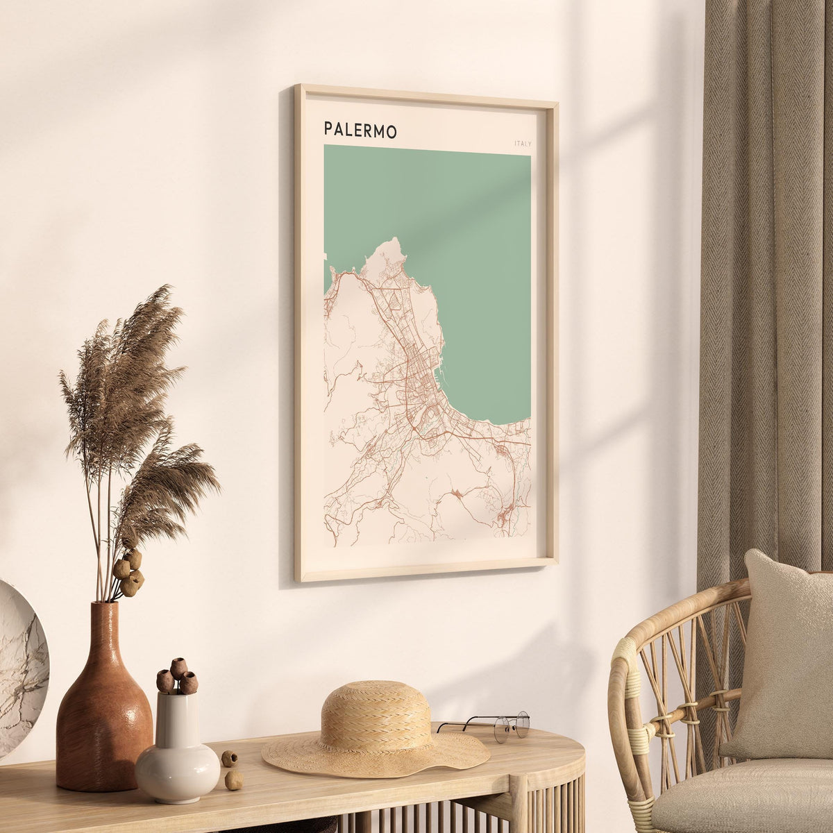 palermo italy map poster - image 2