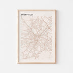 sheffield, united kingdom map poster - image 1