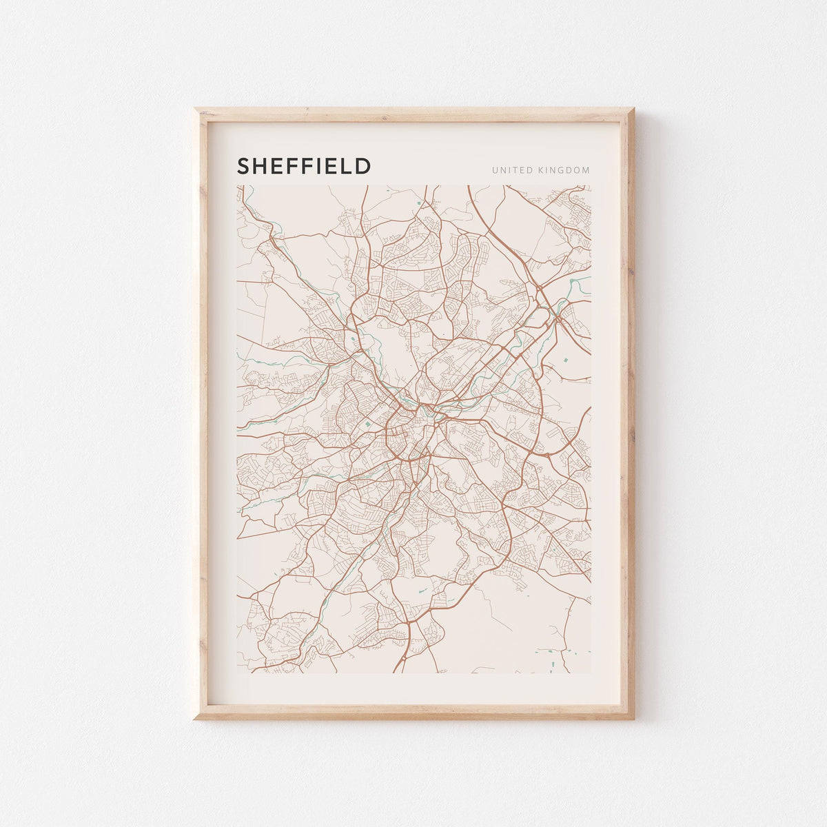 sheffield, united kingdom map poster - image 1