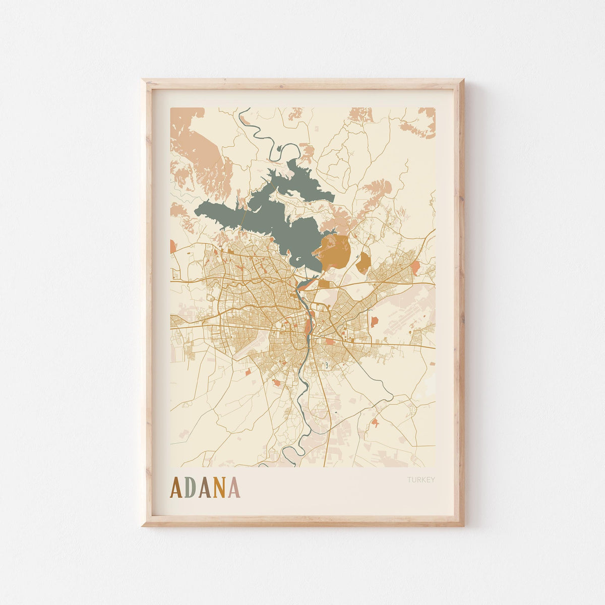 adana, turkey map poster - image 1
