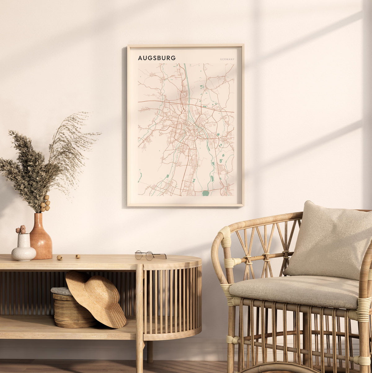 augsburg germany map poster - image 3