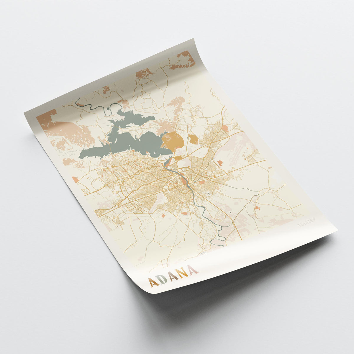 adana, turkey map poster - image 4
