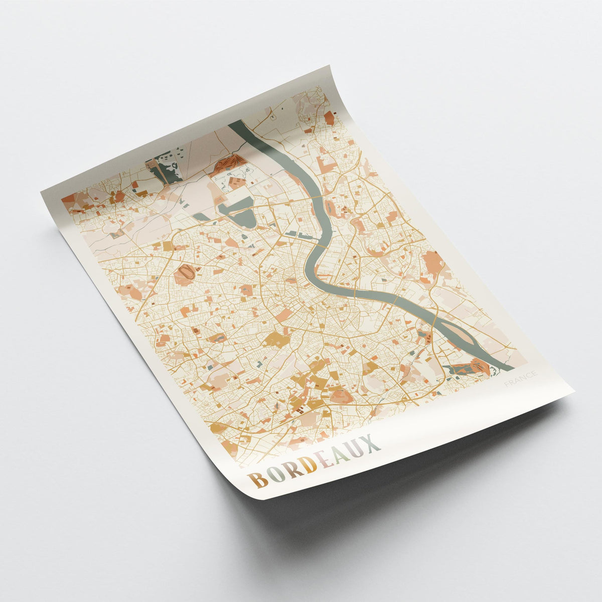 bordeaux france map poster - image 4