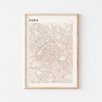 paris france map poster - image 1