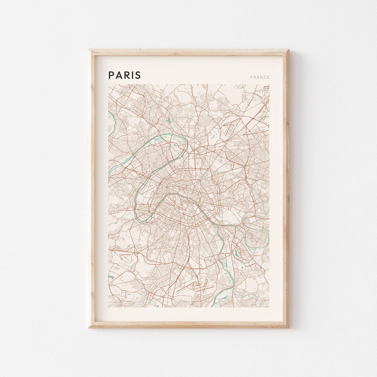 paris france map poster - image 1