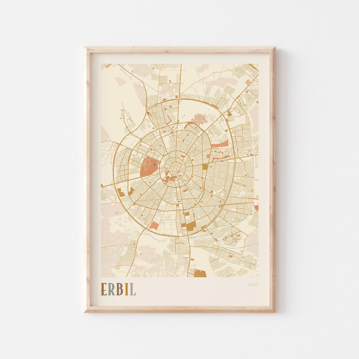 erbil, iraq map poster - image 1