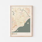 bissau, guinea-bissau map poster - image 1