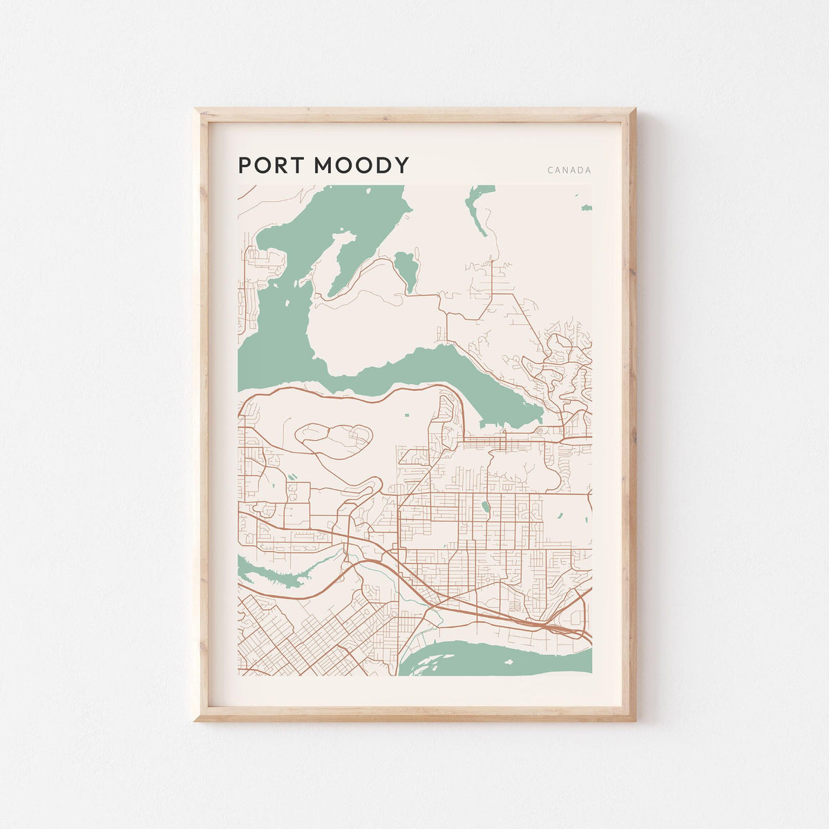 port moody, british columbia map poster - image 1