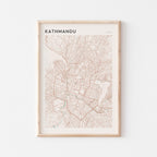 kathmandu, nepal map poster - image 1
