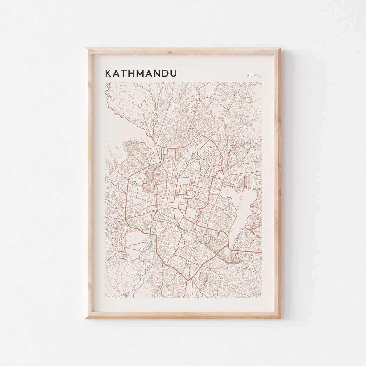 kathmandu, nepal map poster - image 1