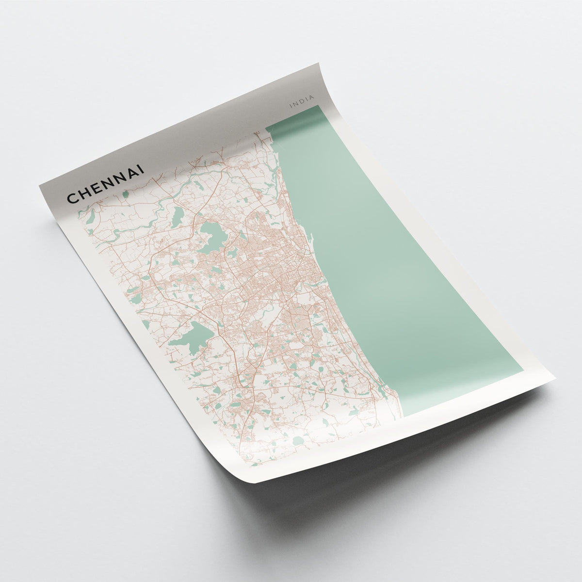 chennai, india map poster - image 4