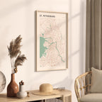 saint petersburg russia map poster - image 2