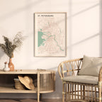 saint petersburg russia map poster - image 3
