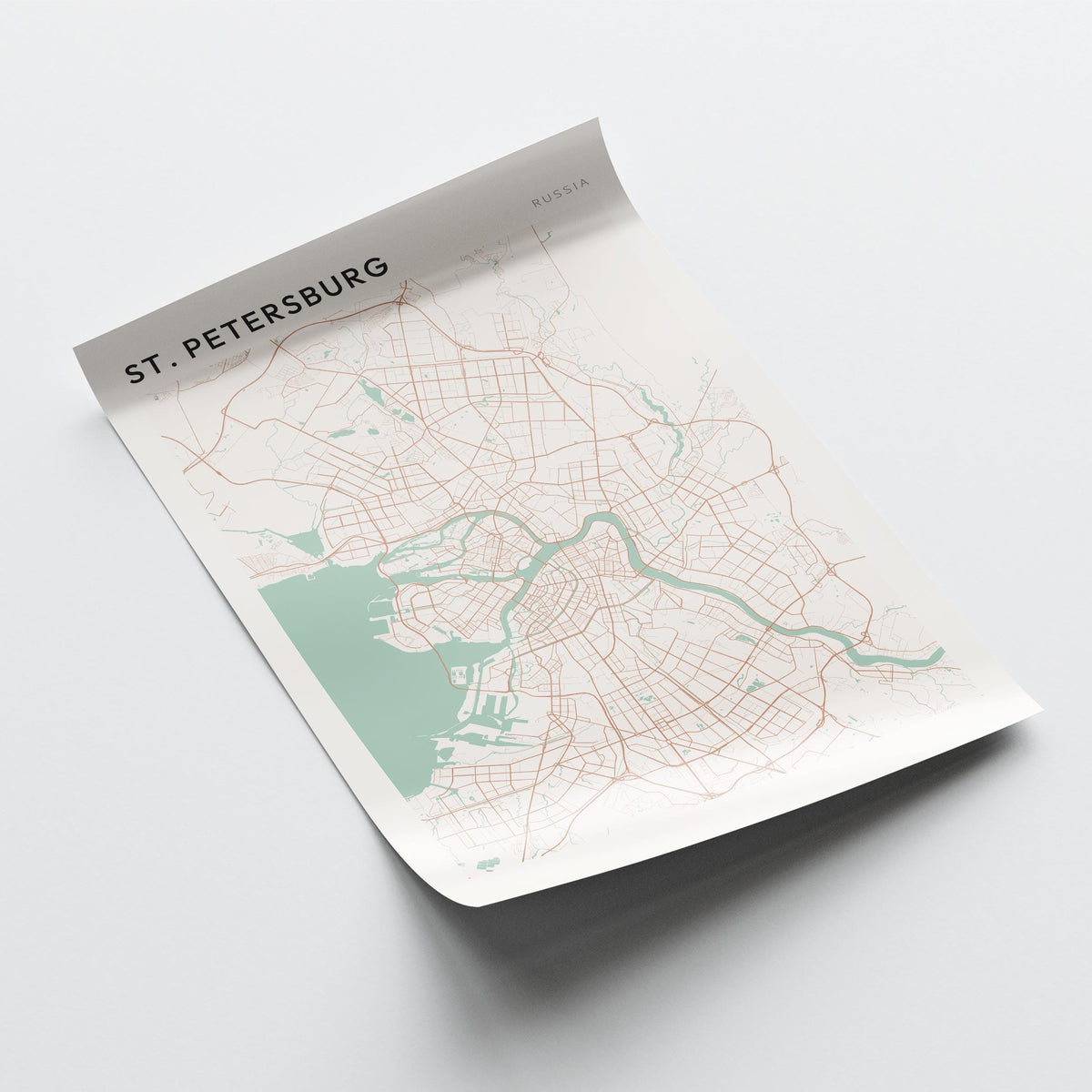 saint petersburg russia map poster - image 4
