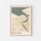 paramaribo, suriname map poster - image 1
