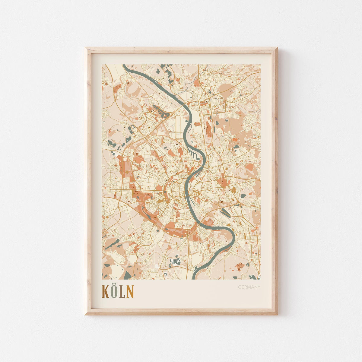 cologne germany map poster - image 1