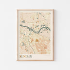 nijmegen netherlands map poster - image 1