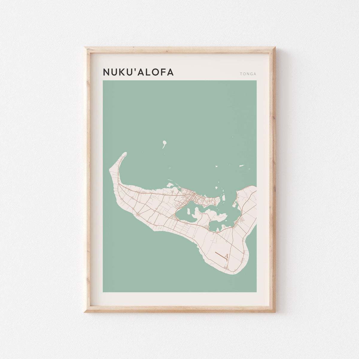 nukualofa, tonga map poster - image 1