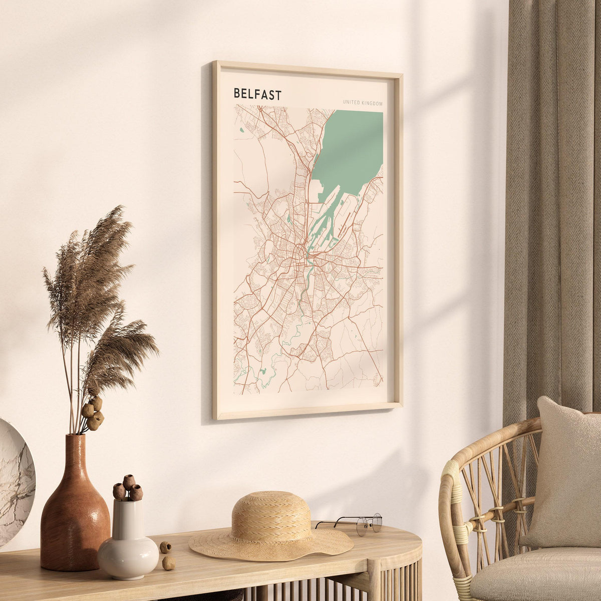 belfast, united kingdom map poster - image 2