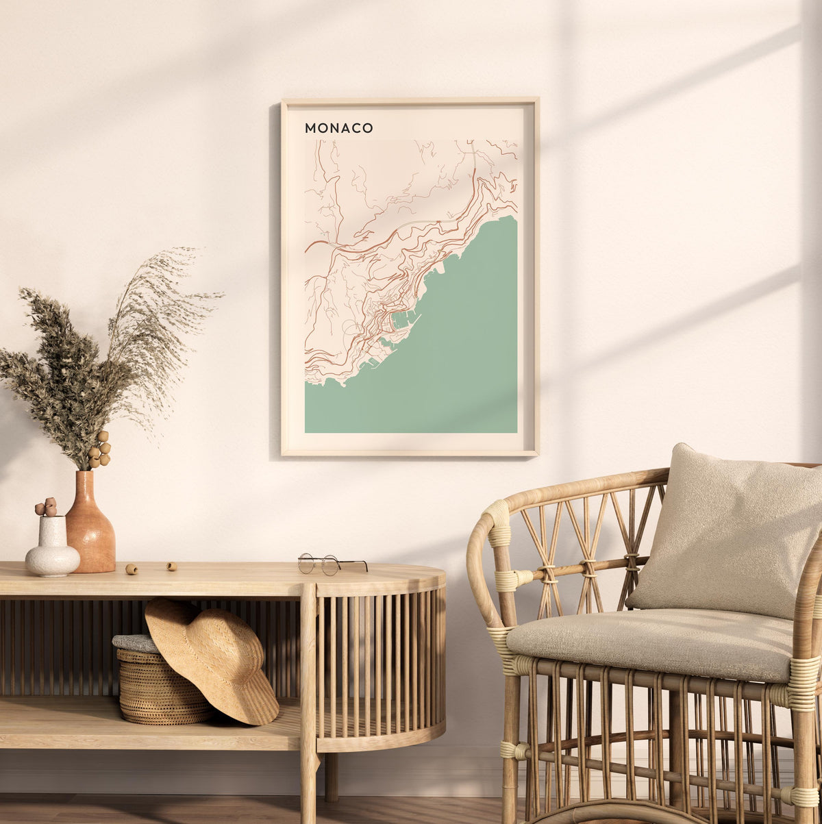 monaco monaco map poster - image 3