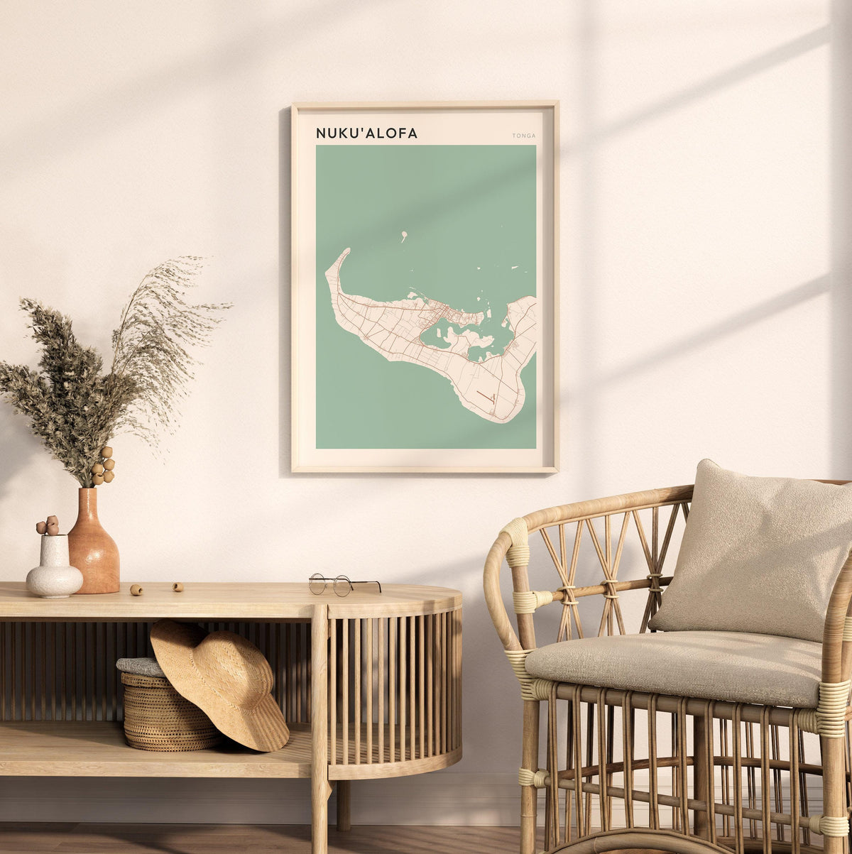 nukualofa, tonga map poster - image 3