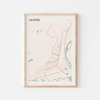 jasper, alberta map poster - image 1