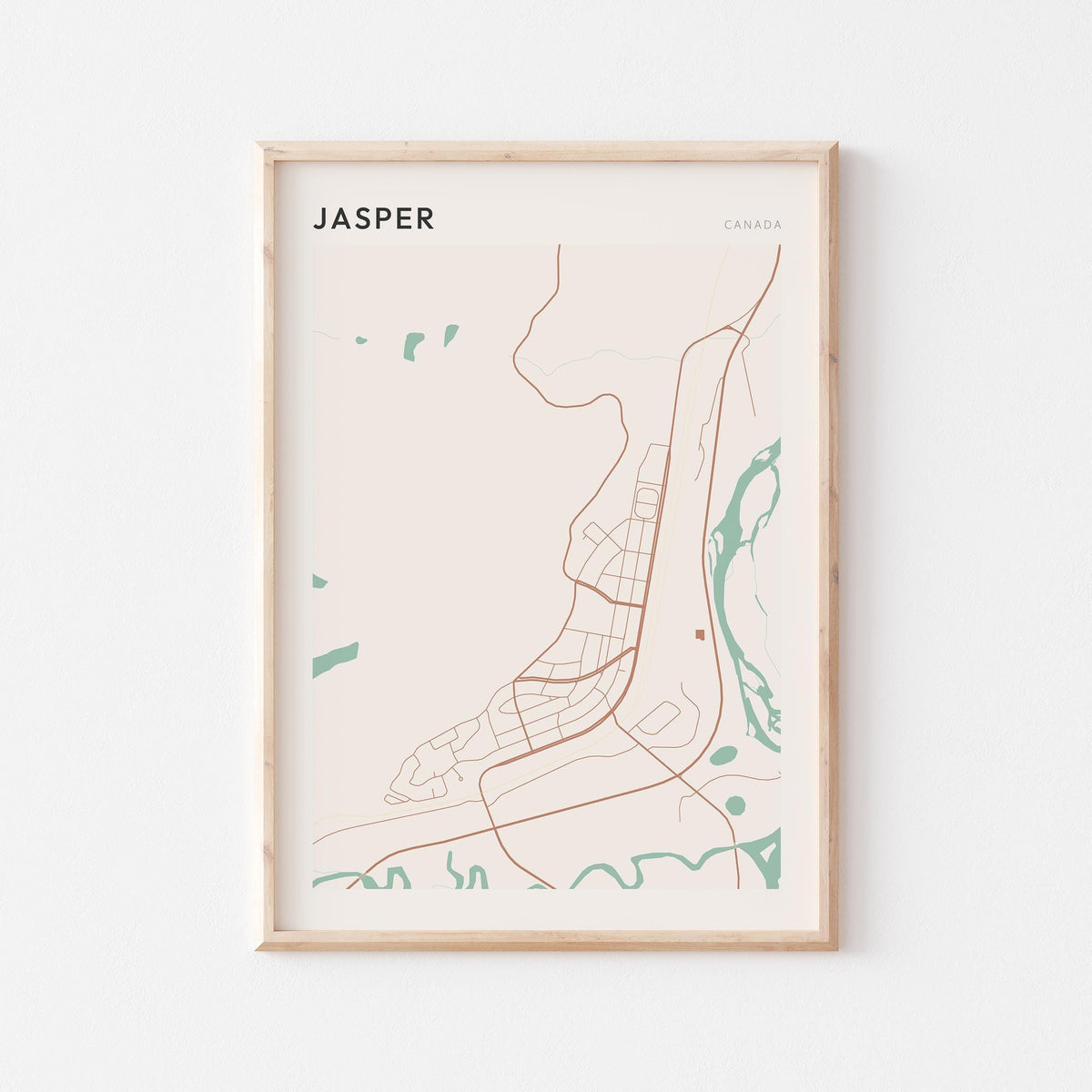 jasper, alberta map poster - image 1