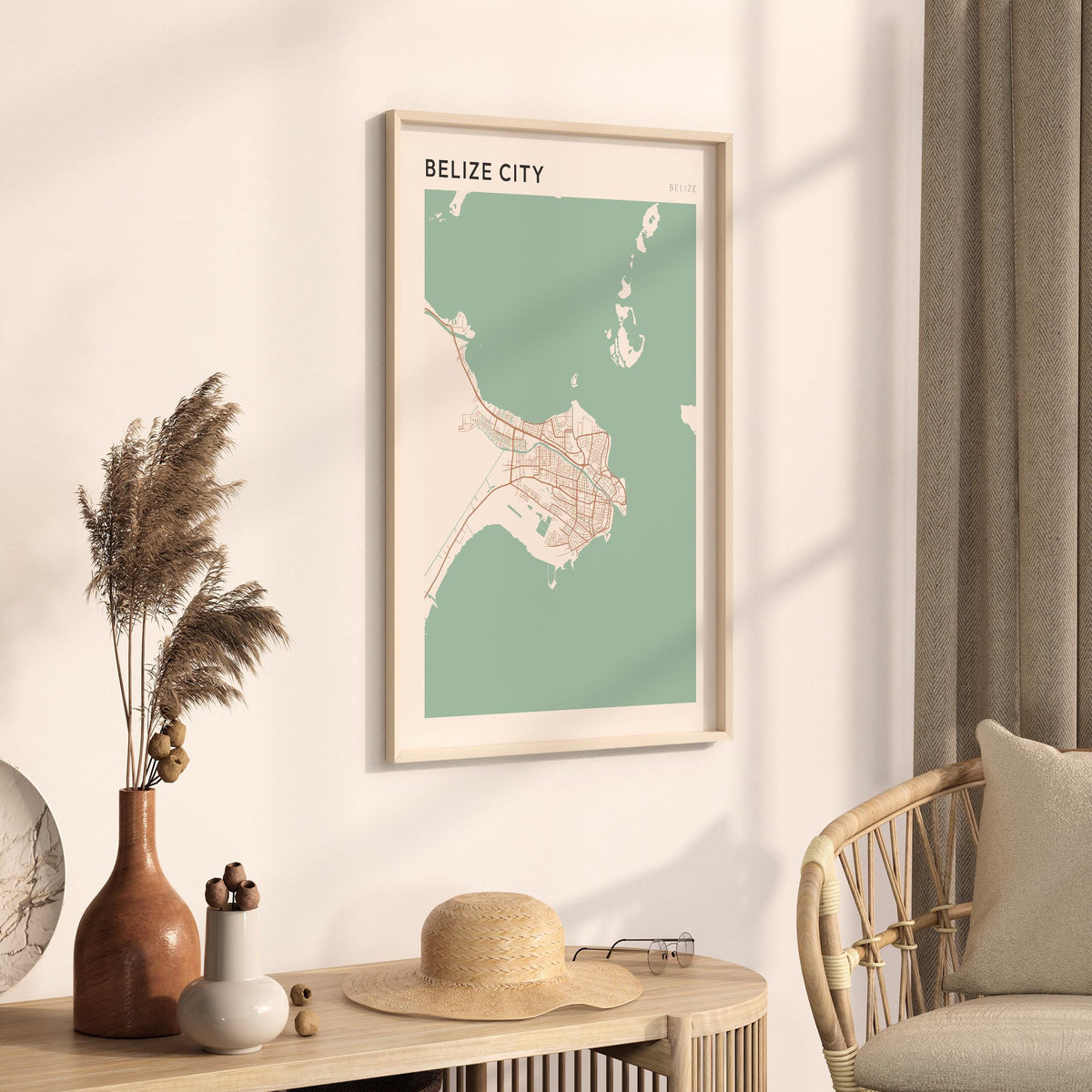 belize city, belize map poster - image 2