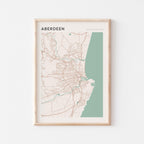 aberdeen, united kingdom map poster - image 1