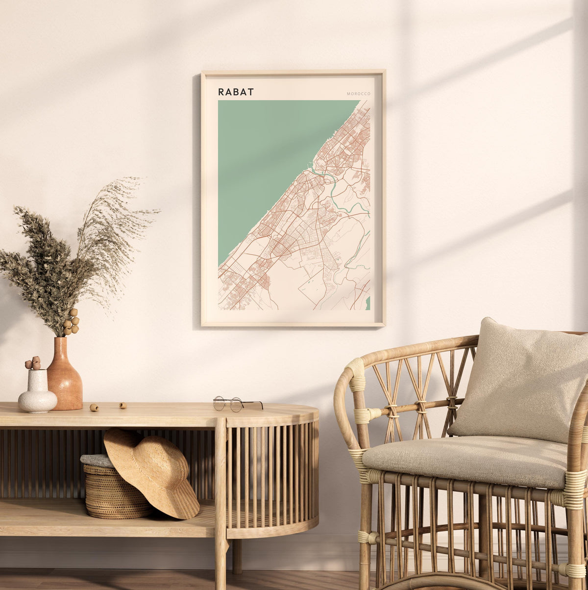 rabat, morocco map poster - image 3