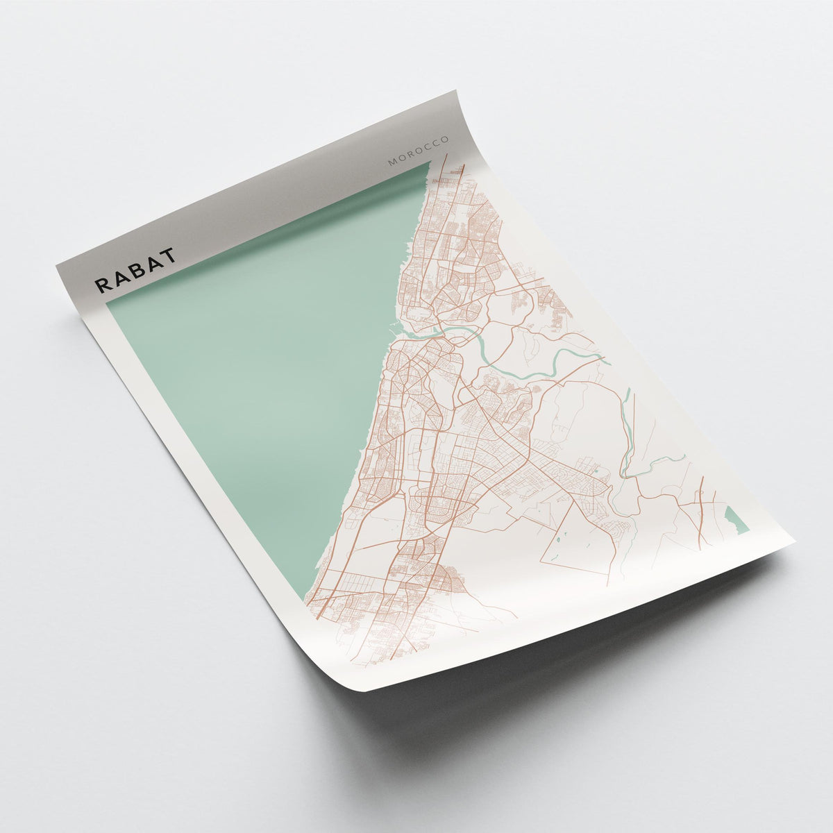 rabat, morocco map poster - image 4